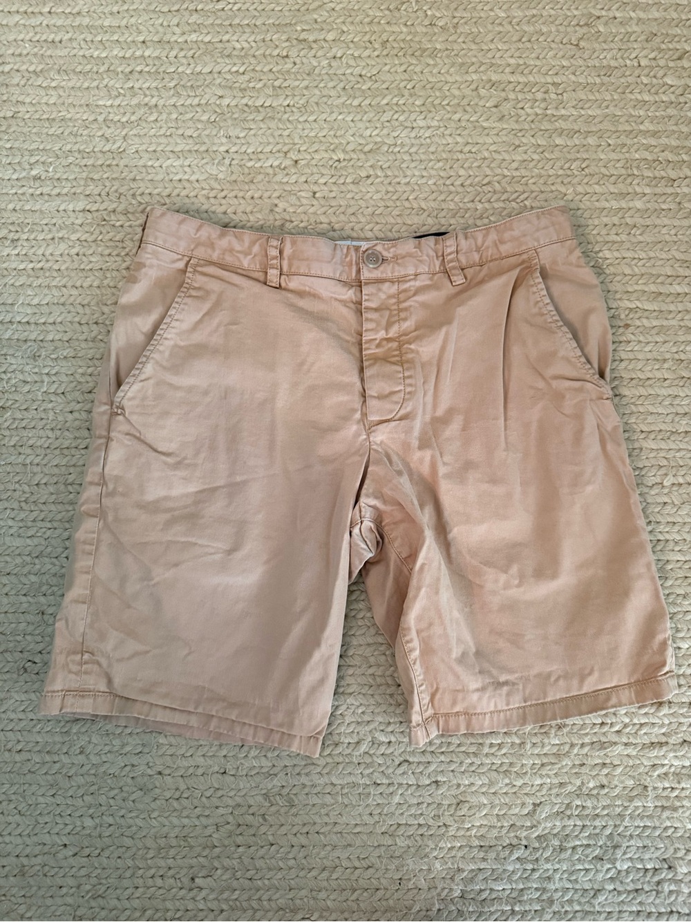 French Connection Men's Flat Front Chino Shorts in Light Tan